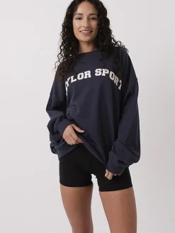 Women Taylor Sport Hoodies & Crews-Heritage Crew in Midnight