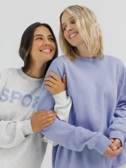 Women Taylor Sport Hoodies & Crews-Heritage Crew In Periwinkle