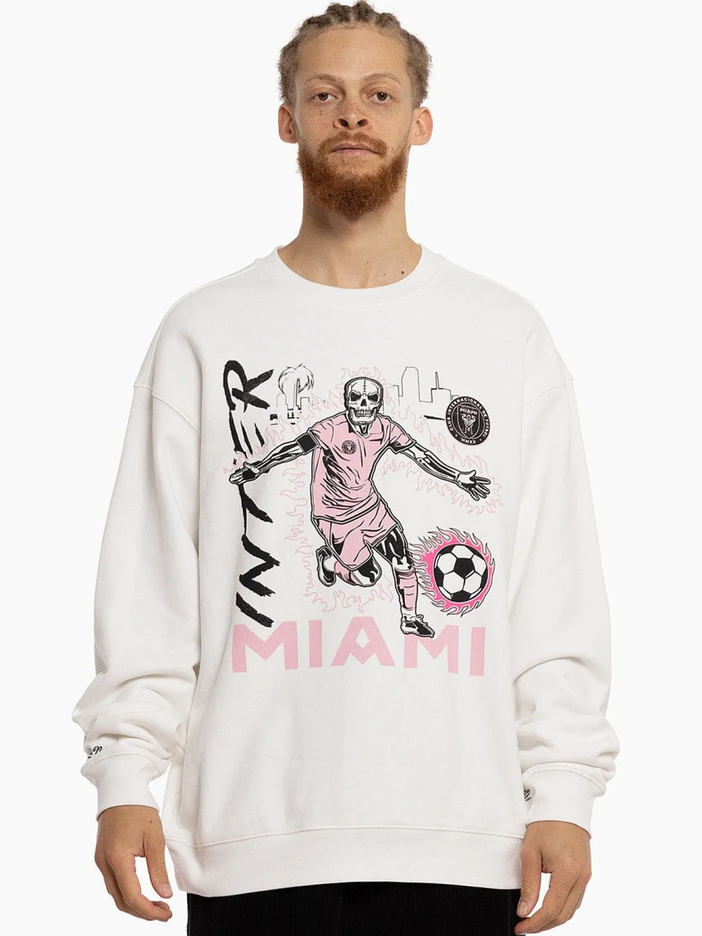 Mitchell & Ness Hoodies & Crews-Inter Miami Flame Crew