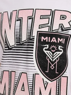 Mitchell & Ness Tees & Singlets-Inter Miami In Line Stack Tee