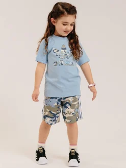 Kids adidas Originals Sets|Tees-J Short Tee Set - Clear Sky