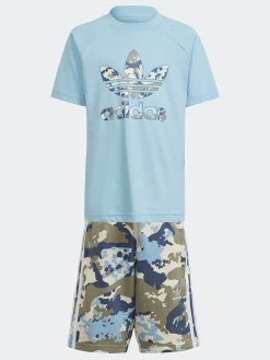 Kids adidas Originals Sets|Tees-J Short Tee Set - Clear Sky
