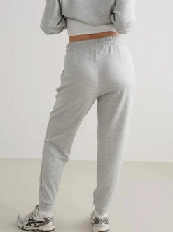 Women Aimn Pants|Pants & Sweats-Light Grey Melange Comfy Modal Pants