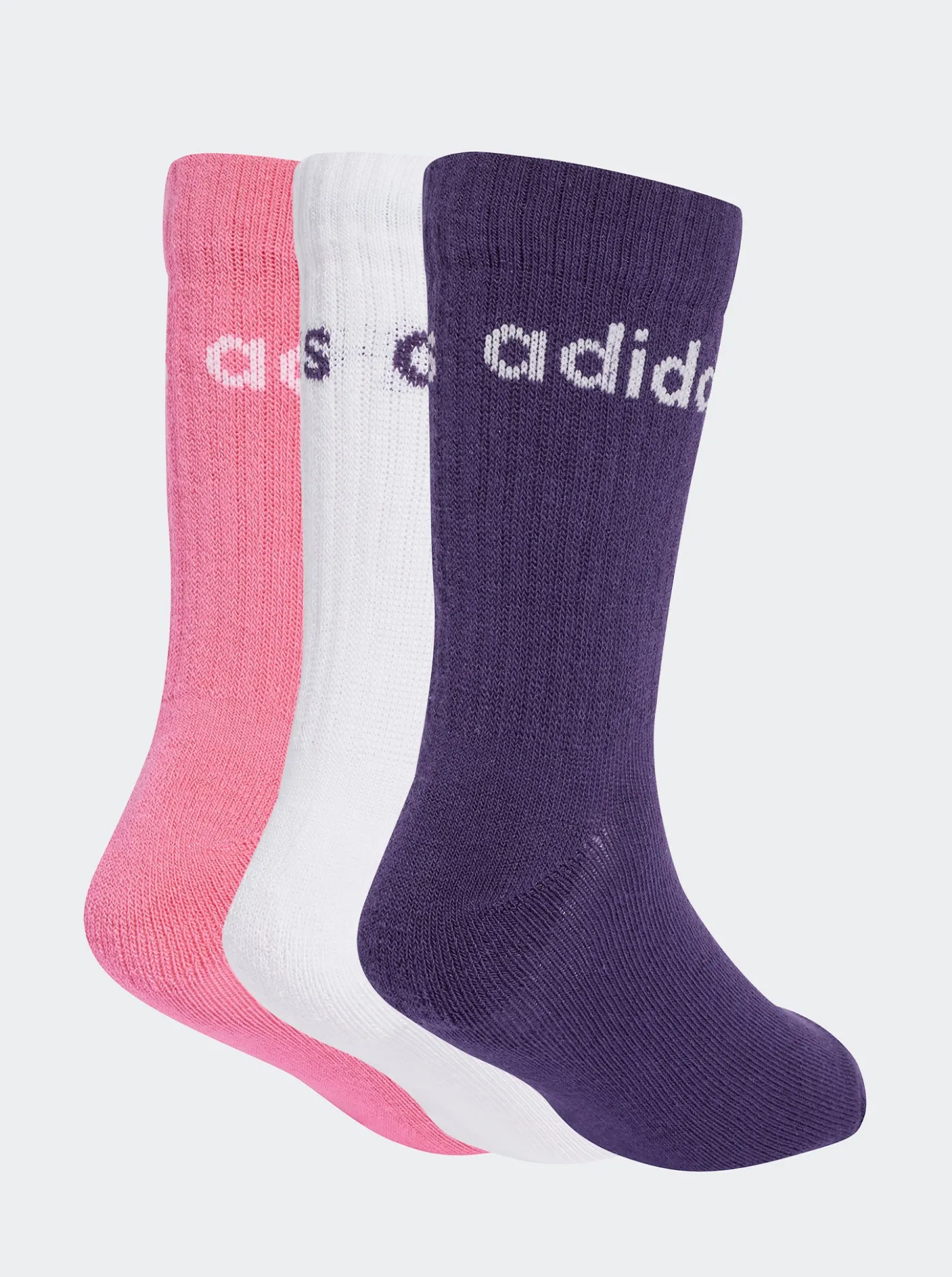 adidas Socks & Underwear-Linear Crew Socks 3 Pack Kids