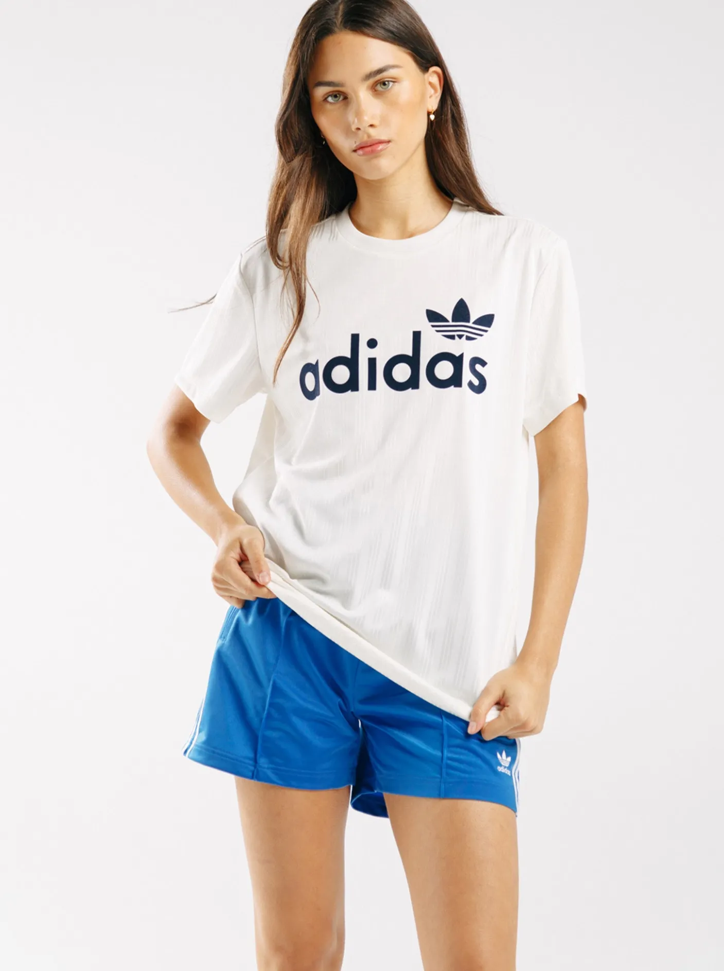Women adidas Originals Tees & Tanks-Linear Graphic Boyfriend T-Shirt