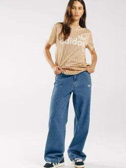 Women adidas Originals Tees & Tanks-Linear Graphic Boyfriend T-Shirt