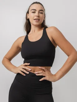 Women Taylor Sport Performance|Sports Bras-Longline Sports Bra In Black