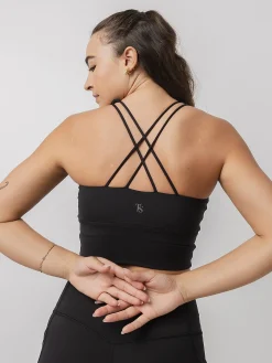 Women Taylor Sport Performance|Sports Bras-Longline Sports Bra In Black