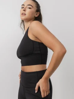 Women Taylor Sport Performance|Sports Bras-Longline Sports Bra In Black