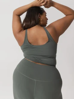 Women Taylor Sport Performance-Longline Tank In Eucalyptus