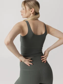 Women Taylor Sport Performance-Longline Tank In Eucalyptus