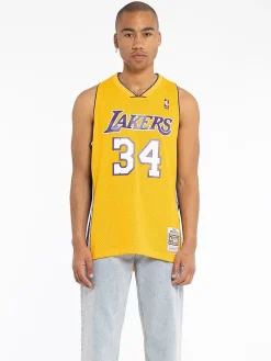 Mitchell & Ness Nba Jerseys-Los Angeles Lakers 99-00 Shaquille O'Neal Swingman Jersey