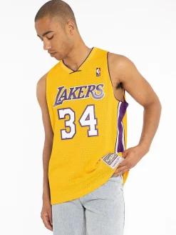 Mitchell & Ness Nba Jerseys-Los Angeles Lakers 99-00 Shaquille O'Neal Swingman Jersey