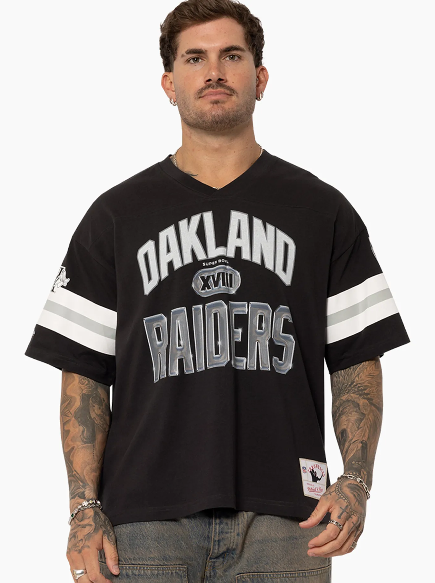 Mitchell & Ness Tees & Singlets-Los Angeles Raiders Boxy Tee