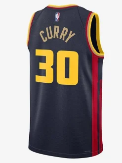 Nike Tees & Singlets-M GSW MNK DF SWGMN JSY CE 24 - College Navy/Curry Stephen