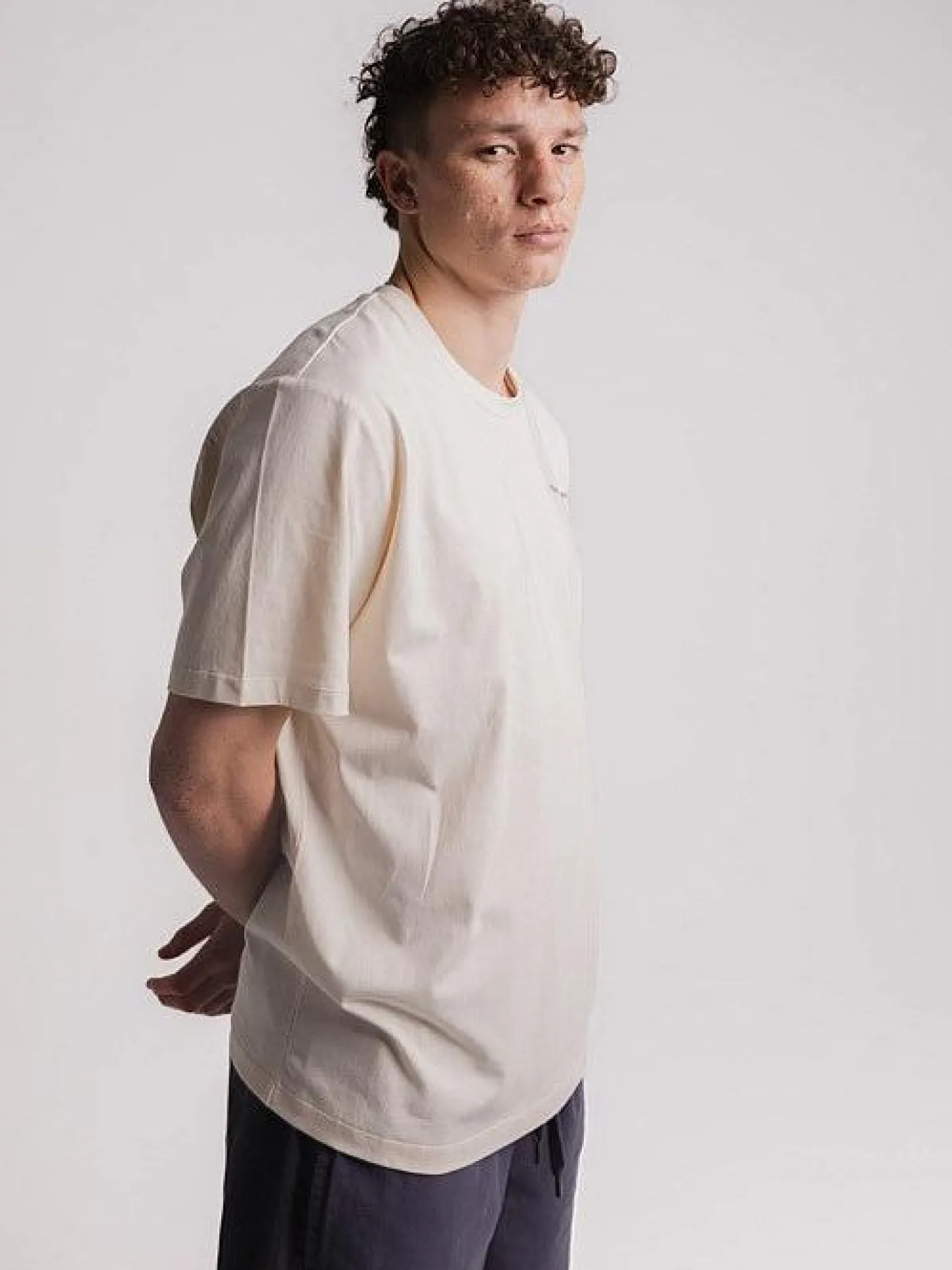 Pursuit of Happiness Tees & Singlets-M State Of Mind Track Tee - Off-White