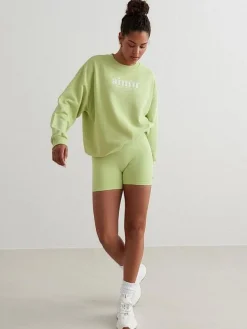 Women Aimn Hoodies & Crews-Matcha Club Terry Sweatshirt