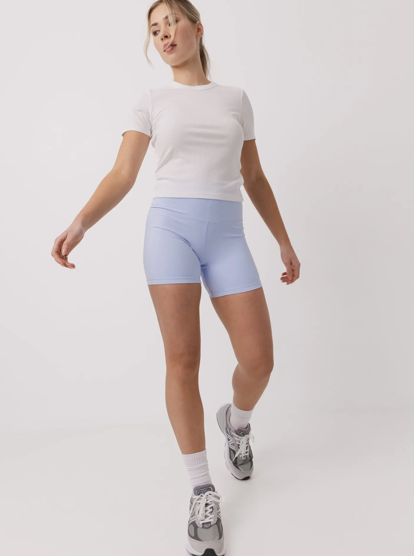 Women Taylor Sport Shorts-Mellow Bike Shorts in Bluebell