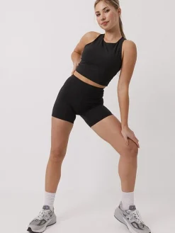Women Taylor Sport Running|Sports Bras-Mellow Longline Bra in Black