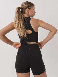 Women Taylor Sport Running|Sports Bras-Mellow Longline Bra in Black