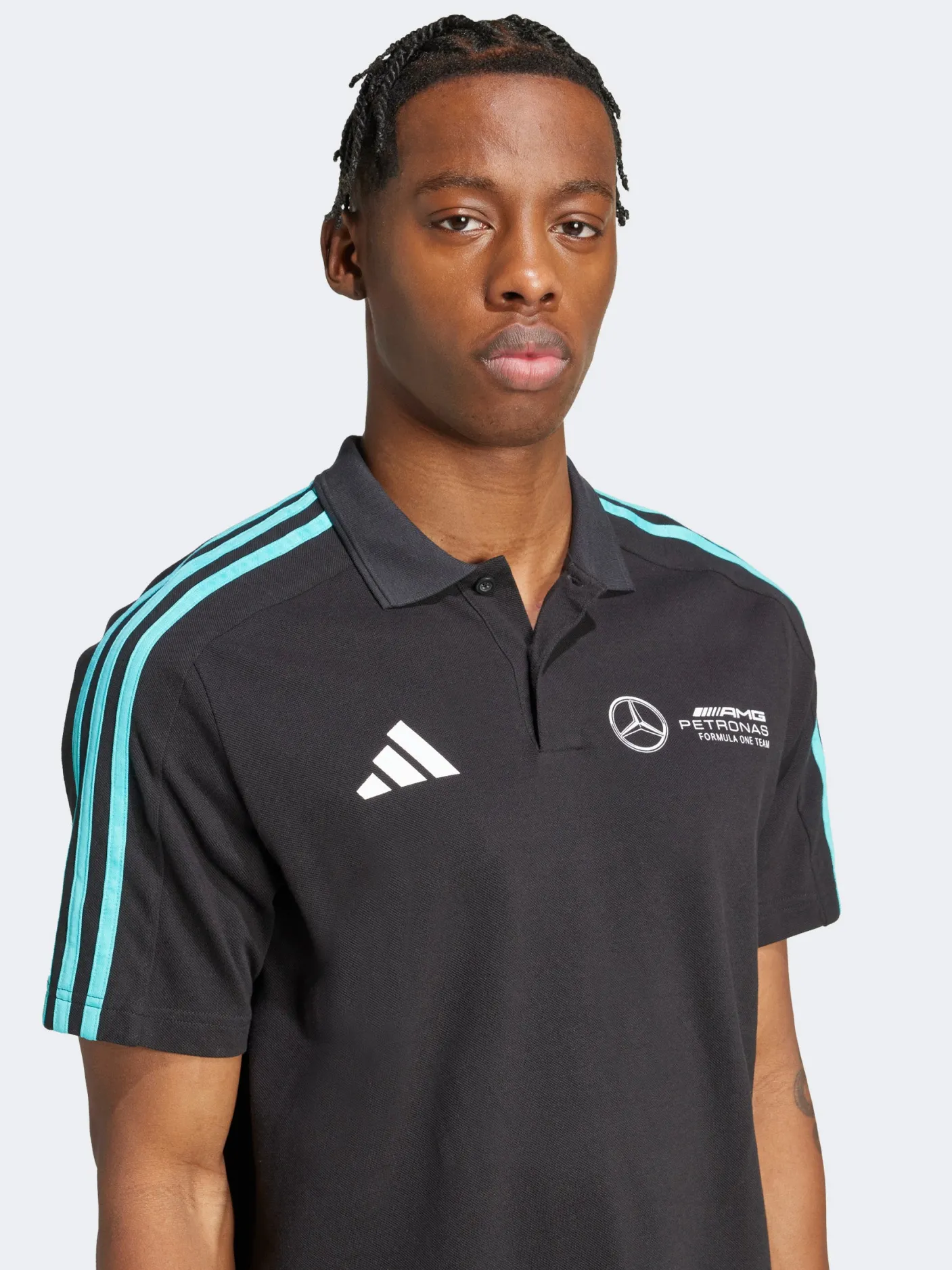 adidas Polos & Shirts-Mercedes AMG Petronas Formula One Team DNA Polo Shirt