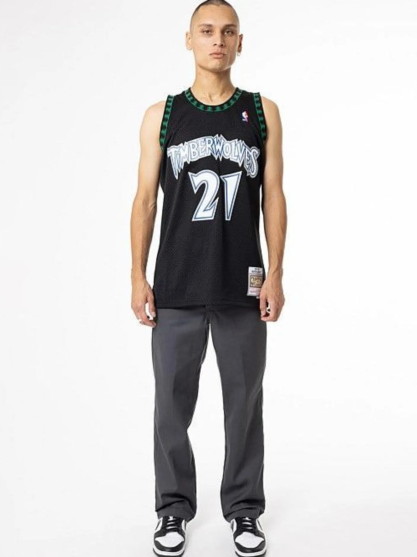 Mitchell & Ness Nba Jerseys|Tees & Singlets-Minnesota Timberwolves 97-98 Kevin Garnett Swingman Jersey