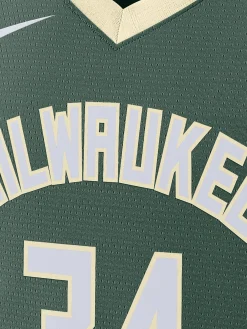 Nike Nba Jerseys-NBA Milwaukee Bucks Giannis Antetokounmpo #34 Icon Edition Swingman Jersey