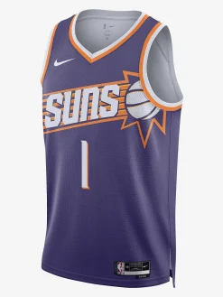 Nike Nba Jerseys-NBA Phoenix Suns Devin Booker #1 Icon Edition Swingman Jersey