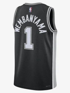 Nike Nba Jerseys-NBA San Antonio Spurs Victor Wembanyama No1 Icon Edition Swingman Jersey