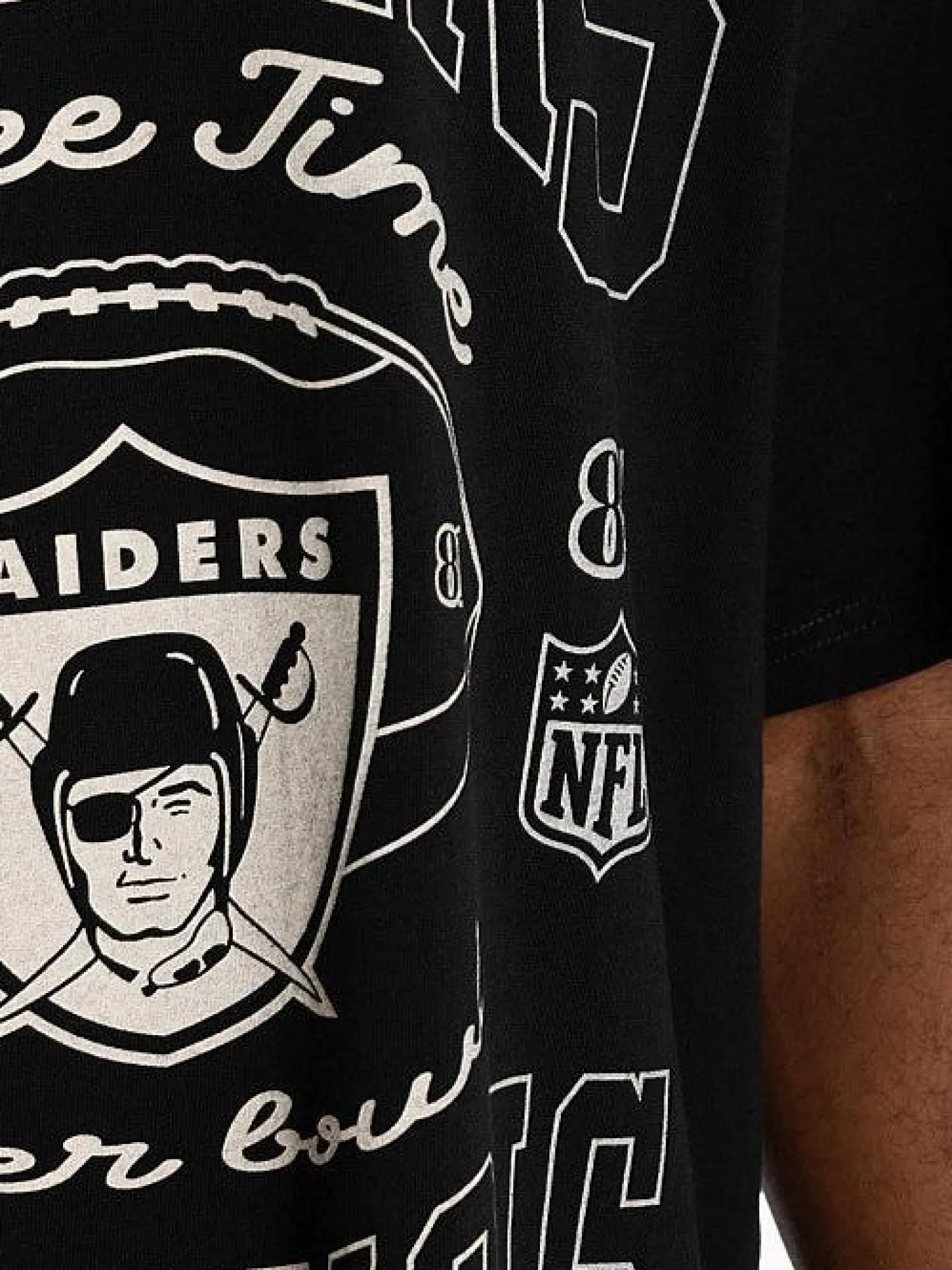 Mitchell & Ness Tees & Singlets-Oakland Raiders 3 Time Tee