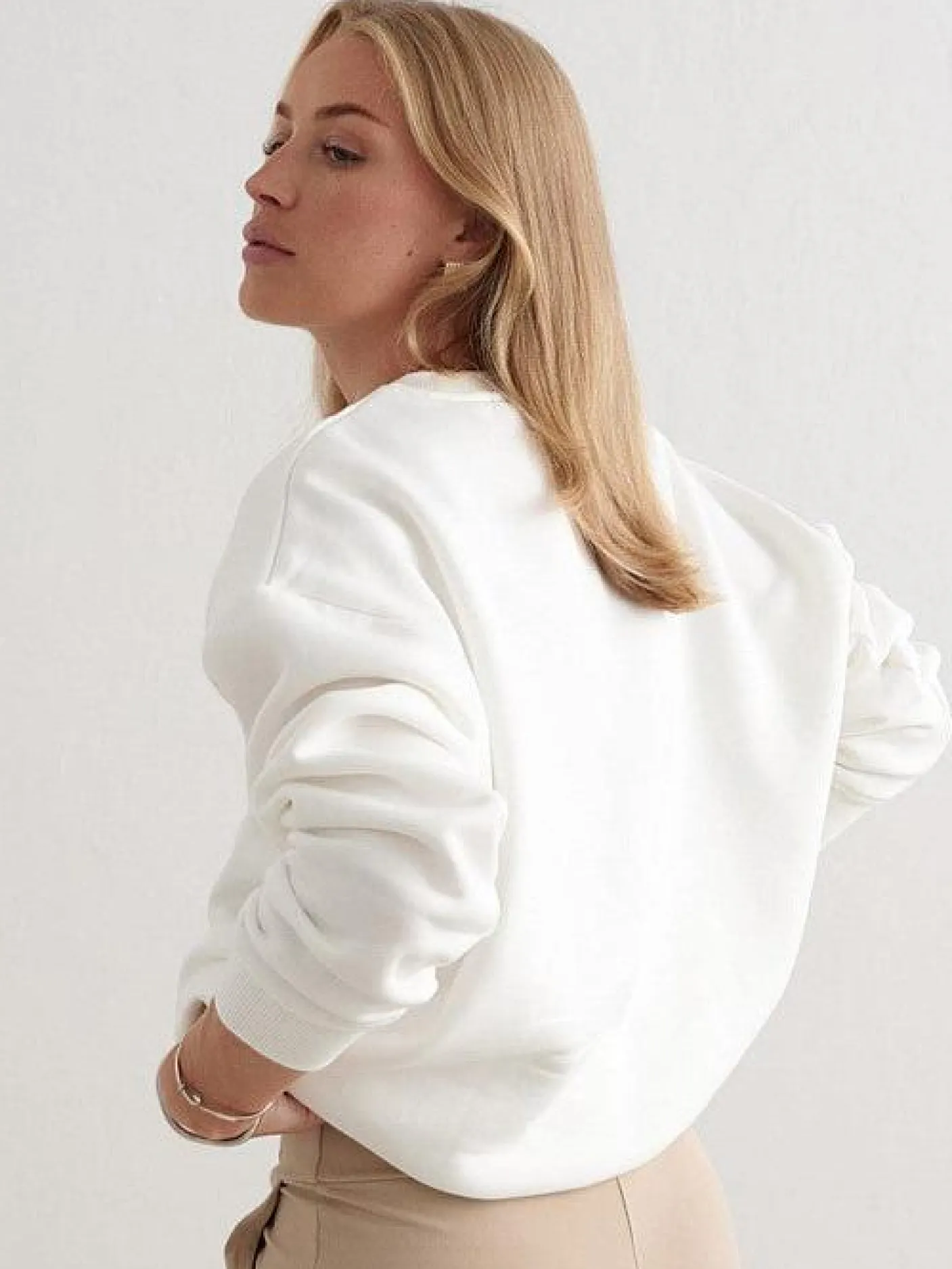 Women Aimn Hoodies & Crews-Off White Heritage Sweatshirt