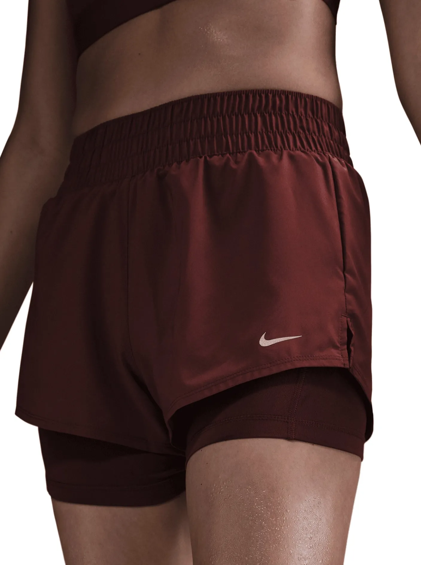 Women Nike Running|Shorts-One Dri-FIT Mid-Rise 3" 2-in-1 Shorts