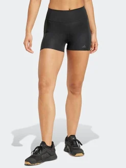 Women adidas Shorts-Optime 4" Raw-Cut-Hem Short Leggings