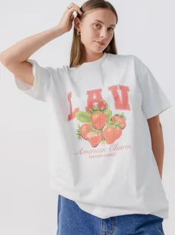Women LAV Tees & Tanks-Oversized Graphic Tee