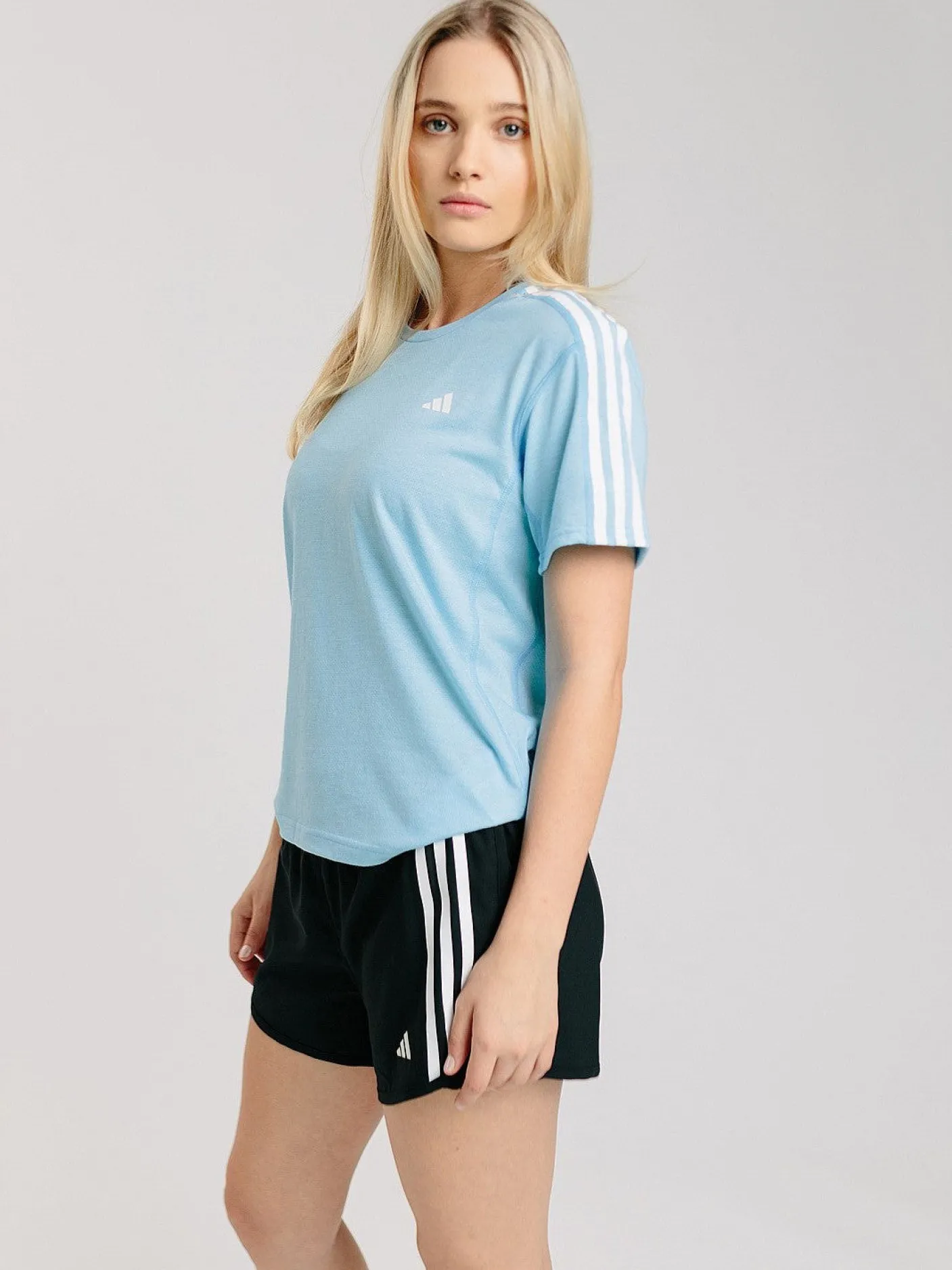 Women adidas Running|Performance-Own The Run 3-Stripe 2 in 1 Shorts