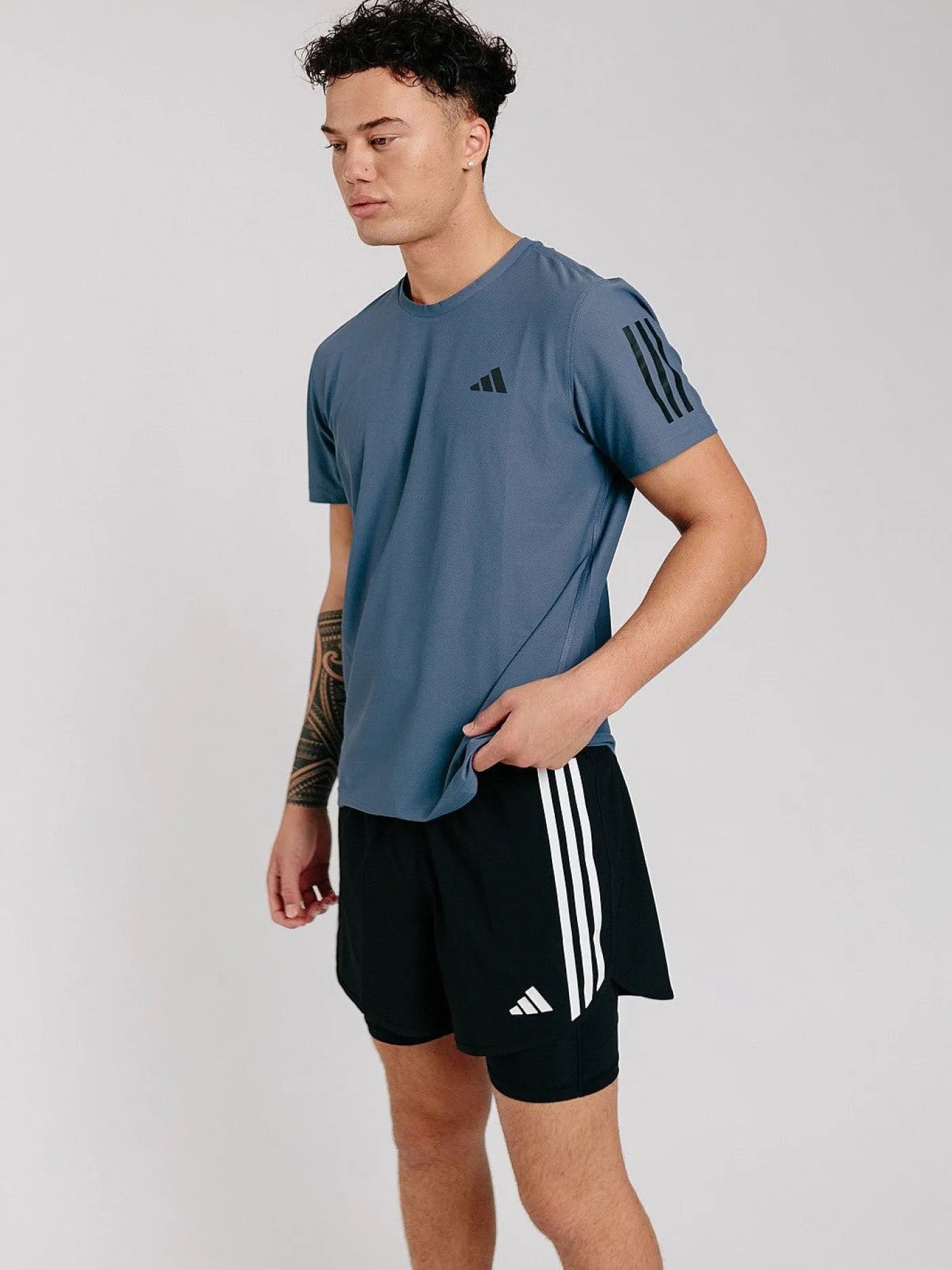 adidas Running|Performance-Own The Run 3-Stripes 2-In-1 Shorts