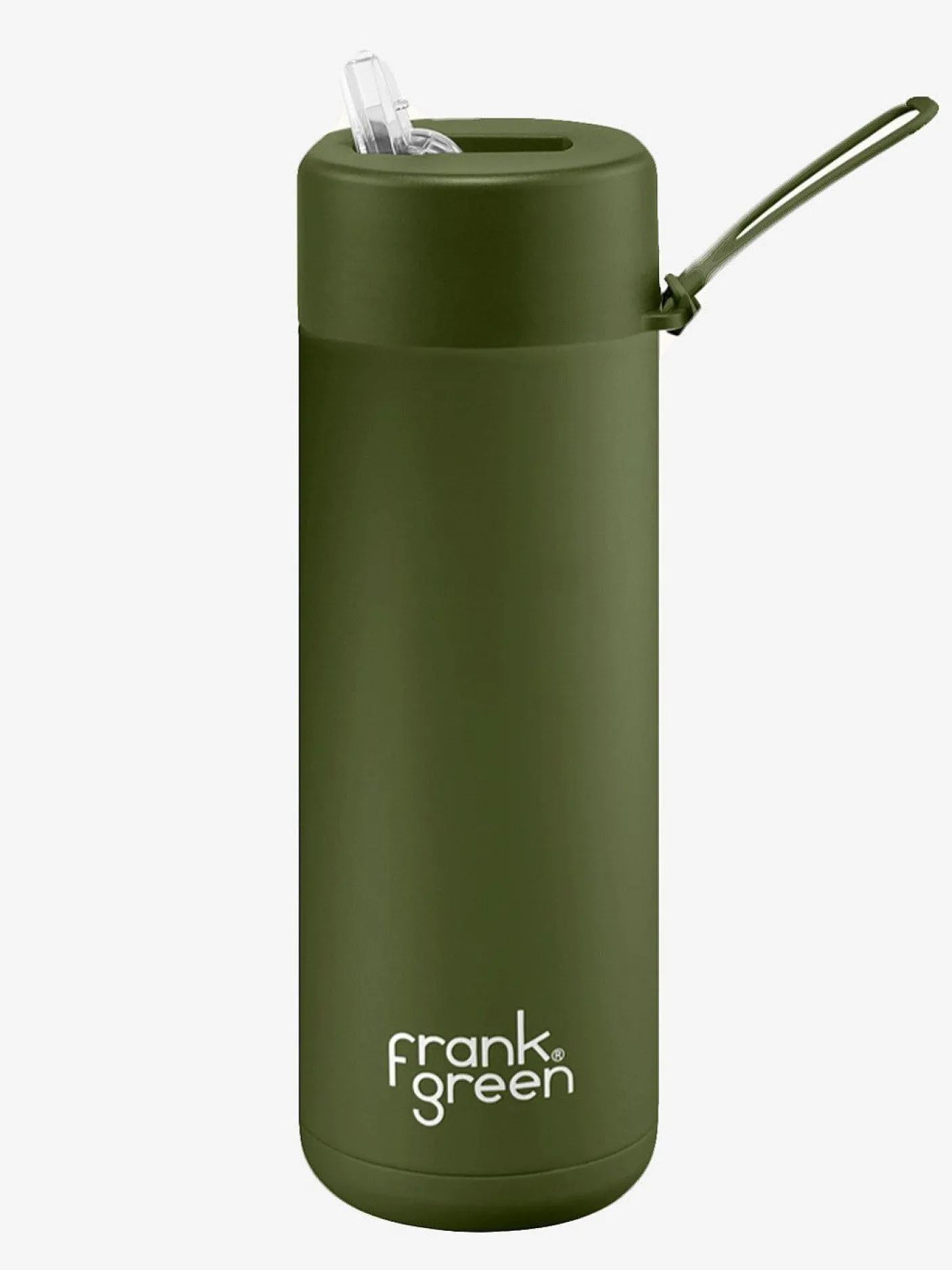 Frank Green Water Bottles-20oz Ceramic Reusable Bottle Khaki