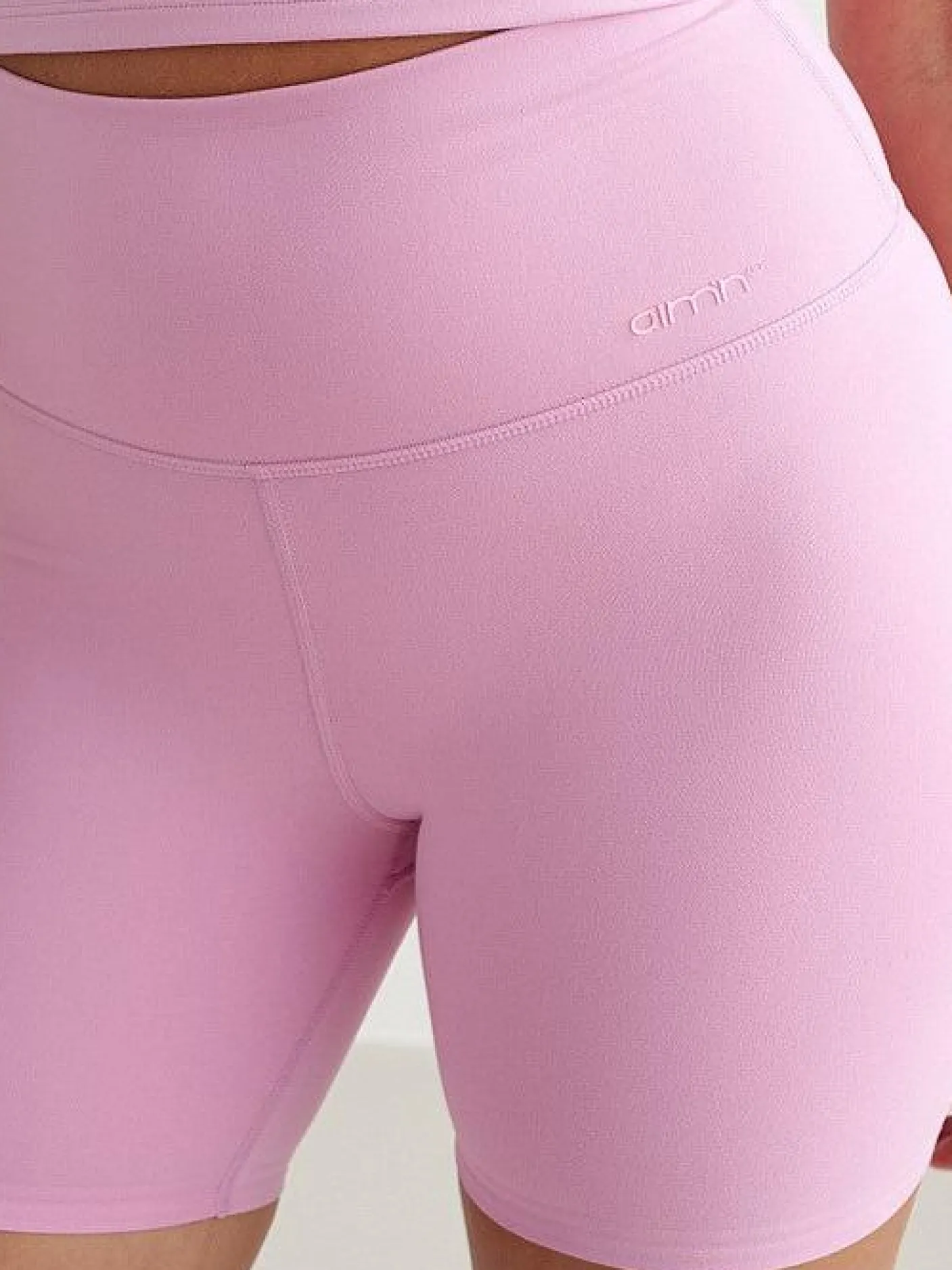 Women Aimn Shorts-Peony Pink Sense Midi Biker Shorts