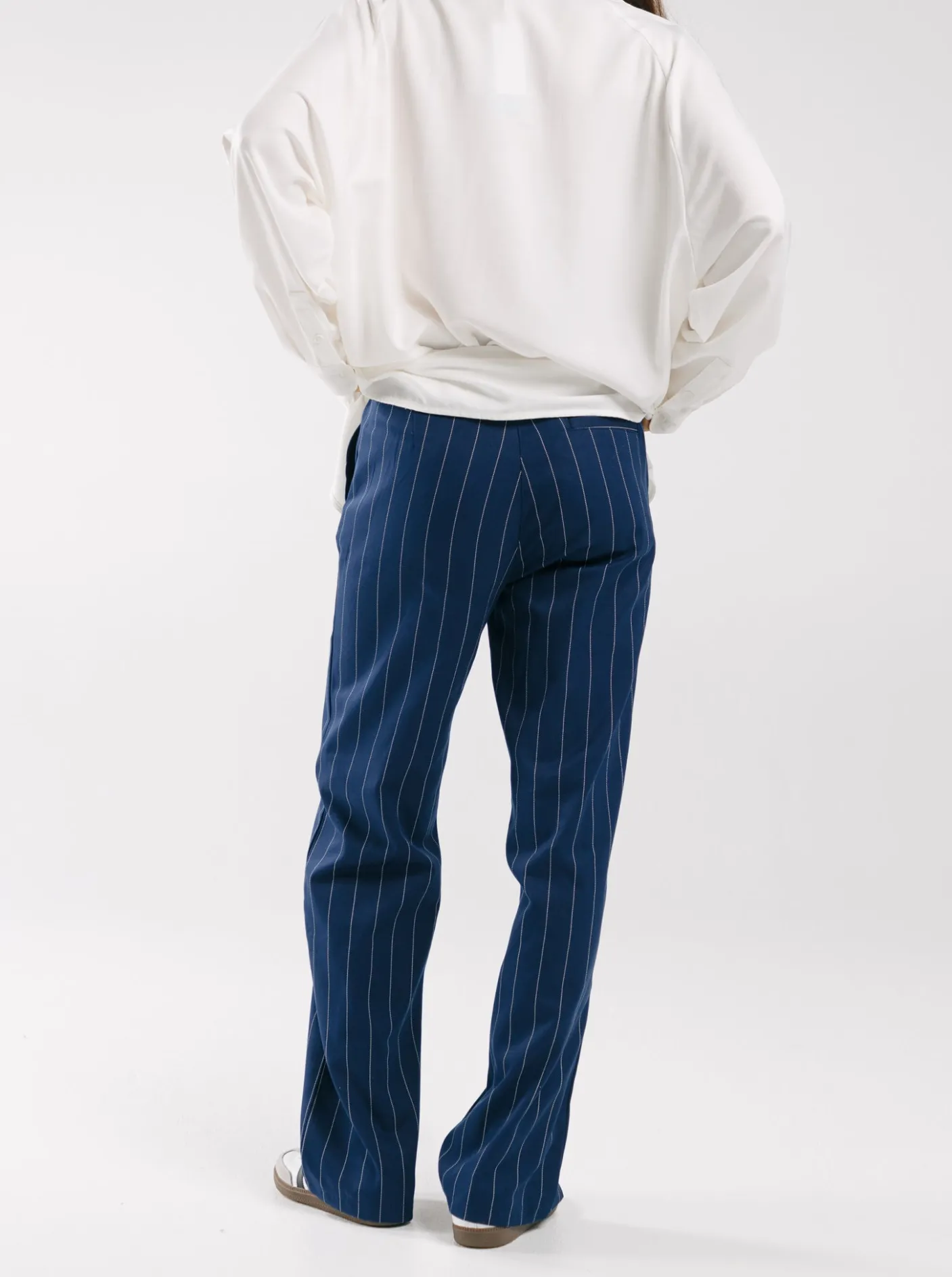 Women adidas Originals Pants & Sweats-Pinstripe Twill Loose Trousers
