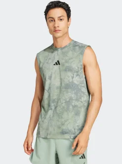 adidas Tees & Singlets-Power Graphic Tank Top