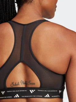 Women adidas Running|Sports Bras-PowerImpact Train Medium-Support 3-Stripes Bra