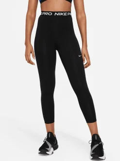 Women Nike Tights-Pro 365 7/8 Mesh Panel Leggings