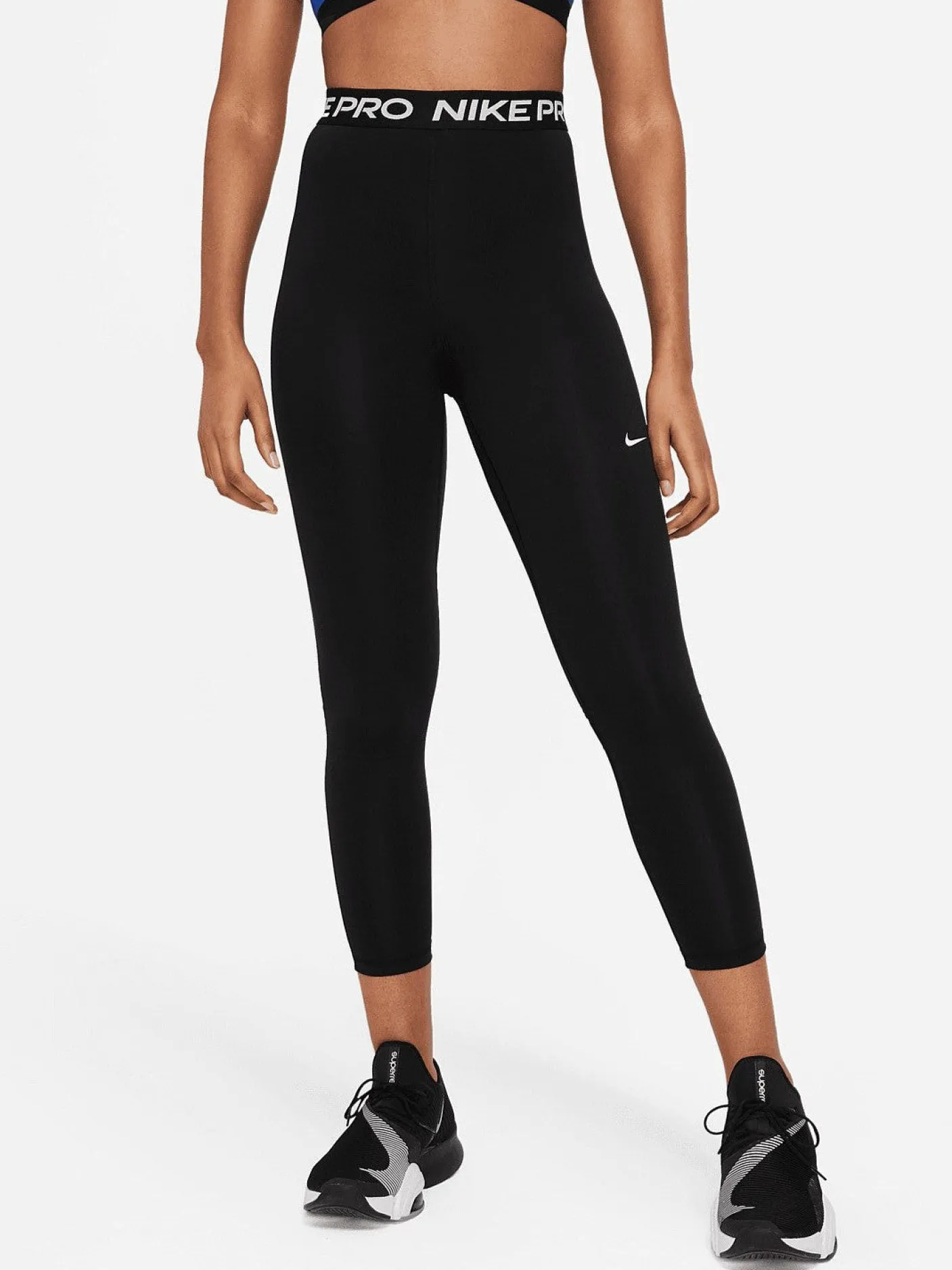 Women Nike Tights-Pro 365 7/8 Mesh Panel Leggings