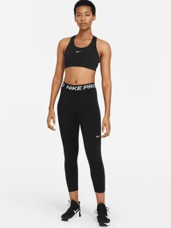 Women Nike Performance|Tights-Pro 365 Mid-Rise Cropped Mesh Panel Leggings