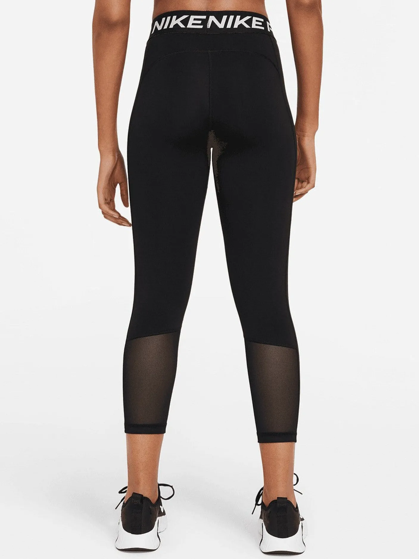 Women Nike Performance|Tights-Pro 365 Mid-Rise Cropped Mesh Panel Leggings