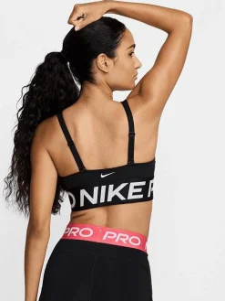 Women Nike Sports Bras-Pro Indy Plunge Medium-Support Padded Sports Bra