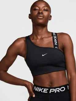 Women Nike Sports Bras-Pro Swoosh Asymmetrical Medium-Support Padded Sports Bra