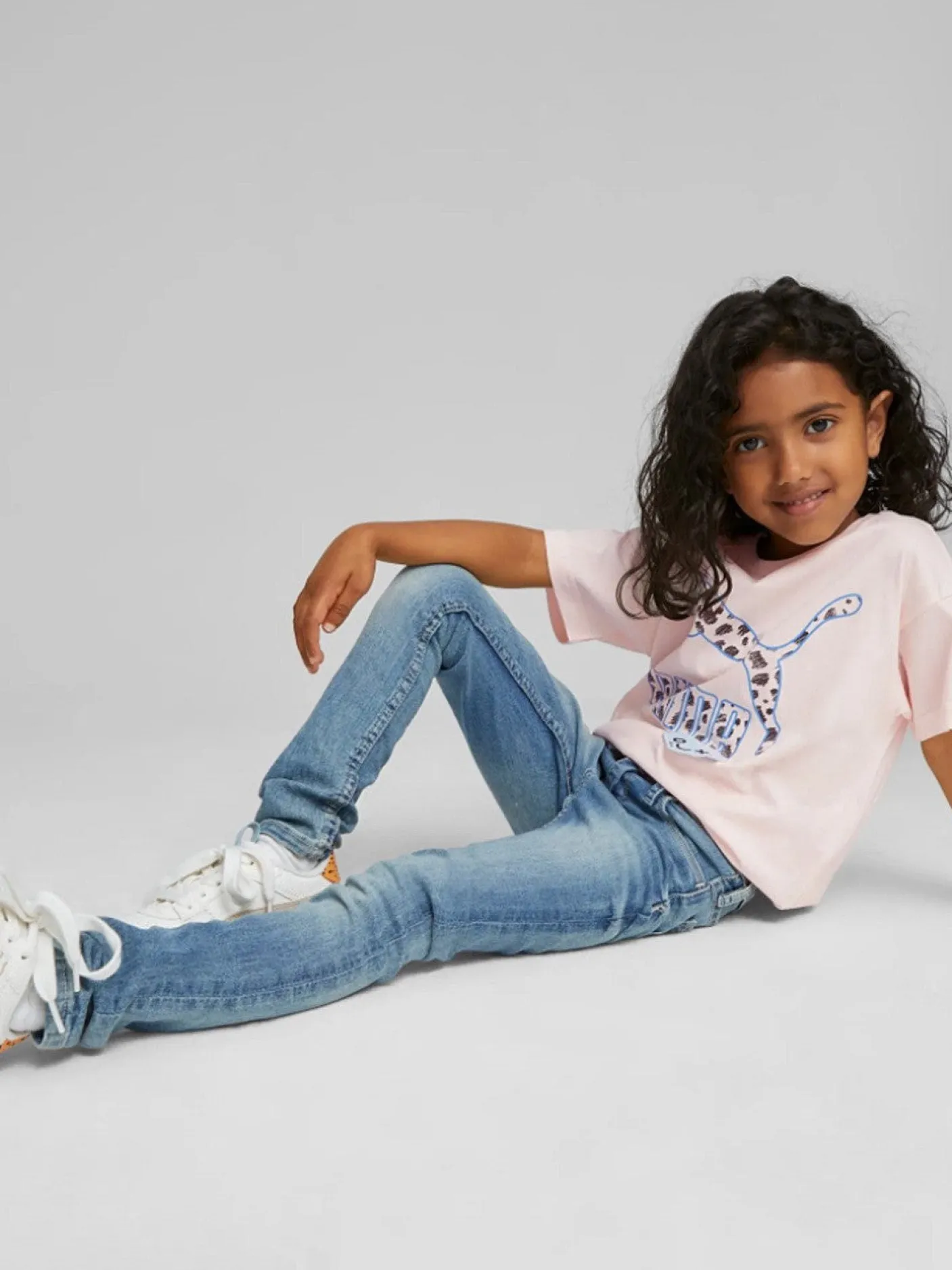 Kids Puma Tees-Classics Mix Mtch Tee - Frosty Pink