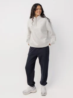 The Joggers Club Hoodies & Crews-Quarter Zip In Grey Marle