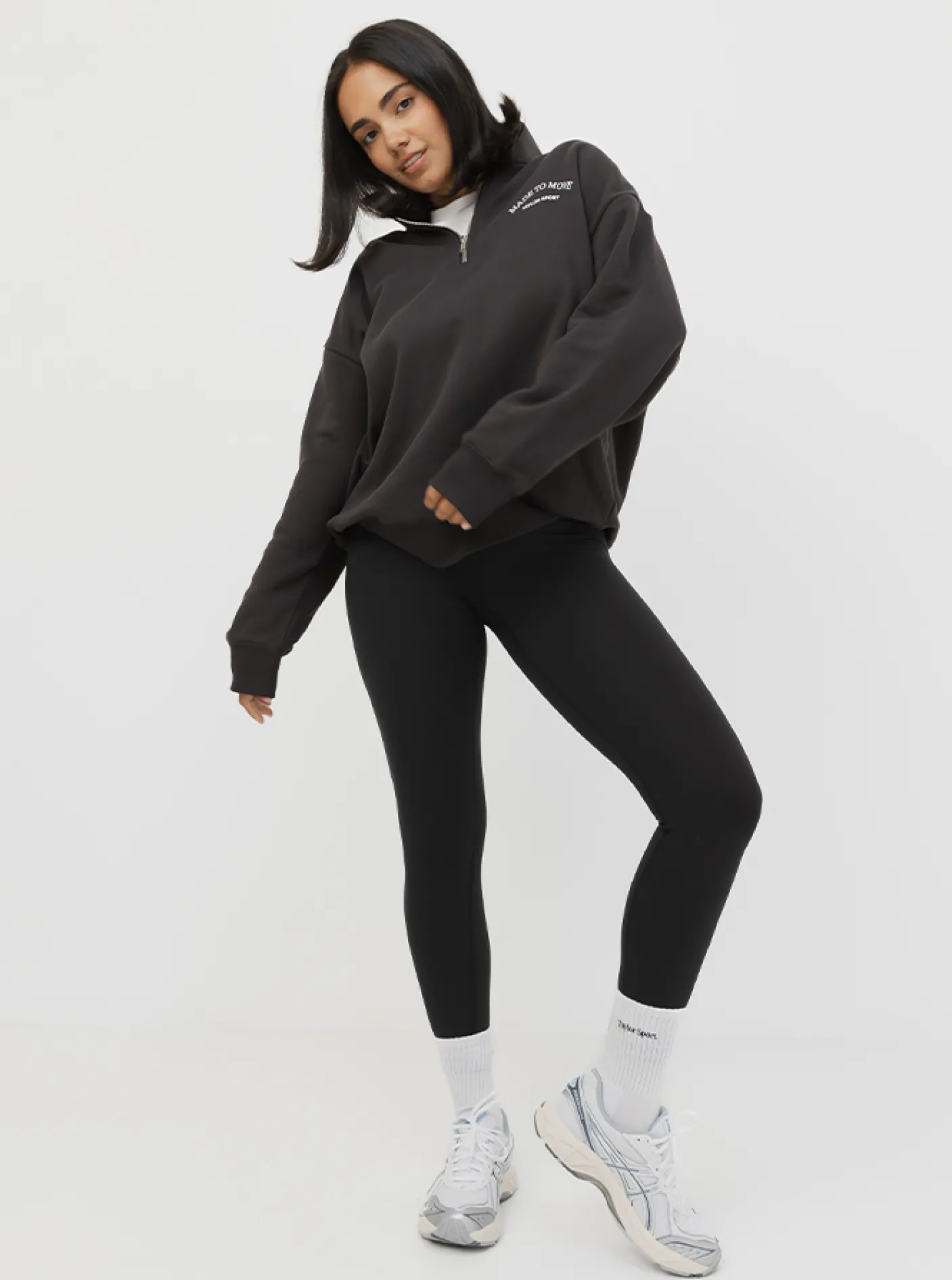 Women Taylor Sport Performance|Hoodies & Crews-Quarter Zip In Pepper